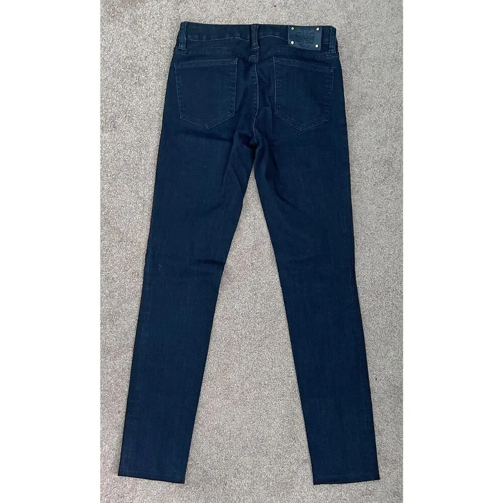 Tory Burch Stretch Denim Jean Legging, Dark Wash, Size 25